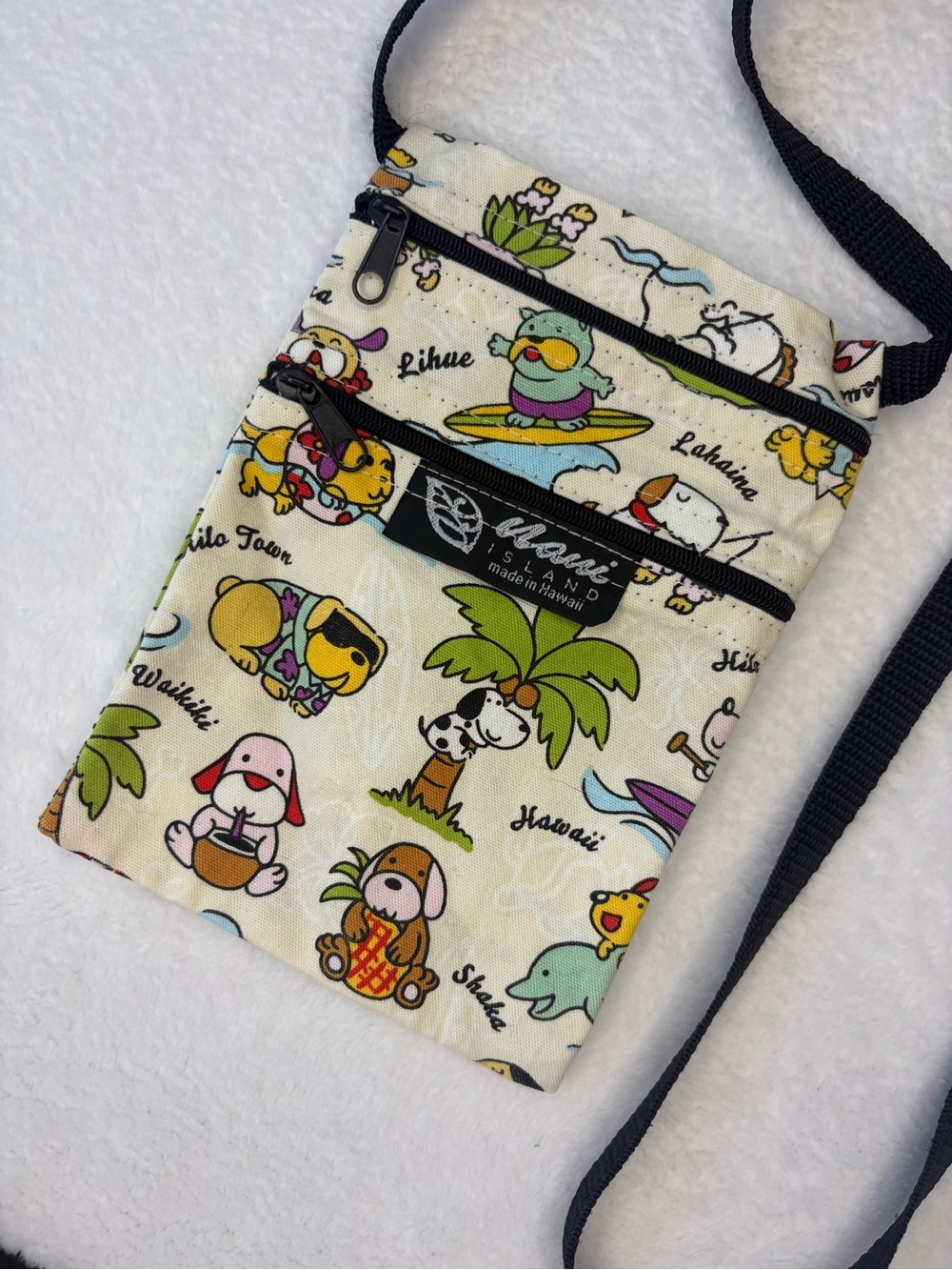 Nani Island Made in Hawaii Aloha Dogs Crossbody Phone Purse - Picture 2 of 8